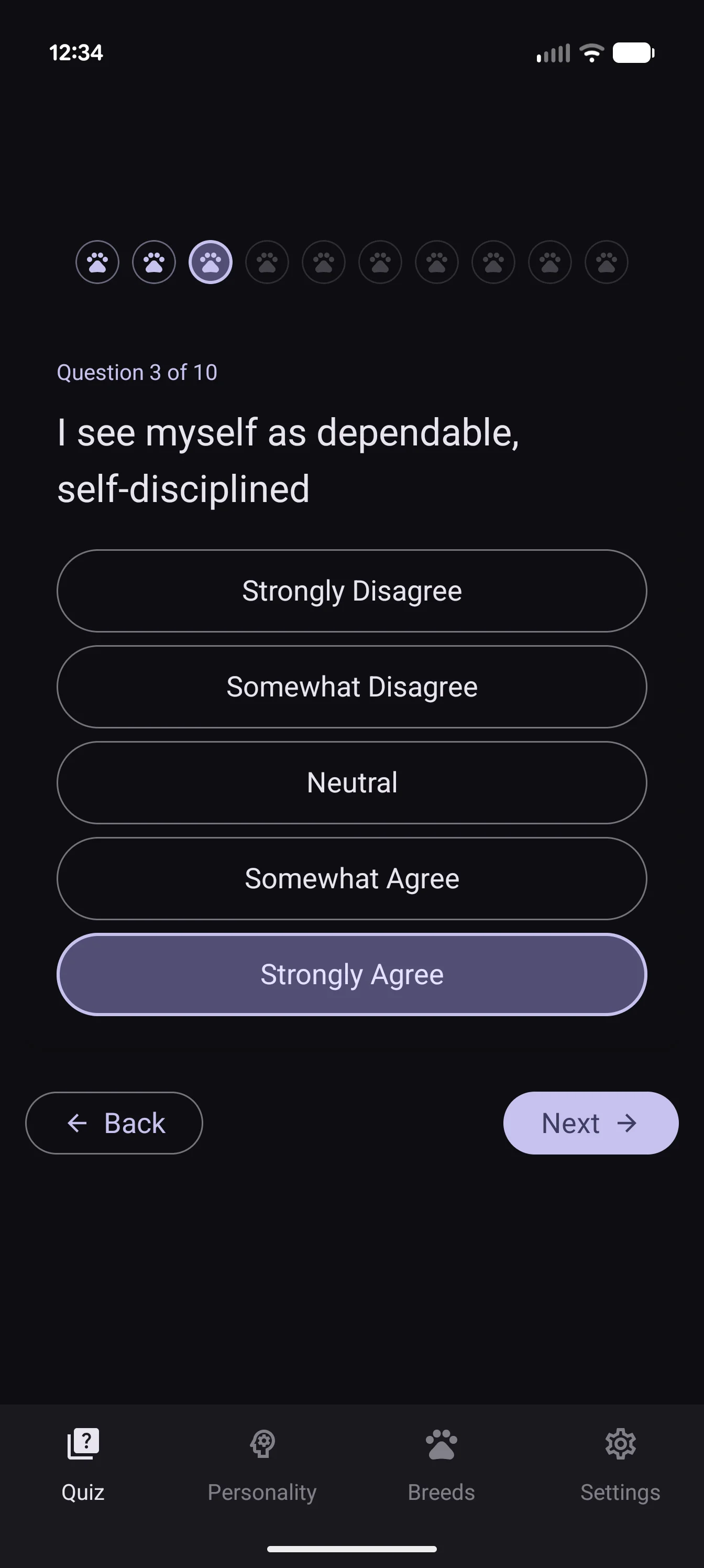 Pawsonality screenshot 2